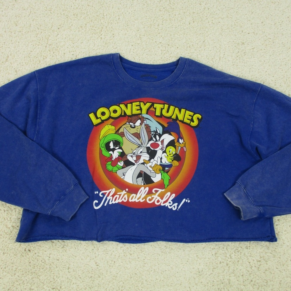 Looney Tunes Cropped Graphic Sweatshirt
